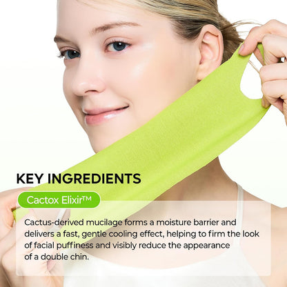Cactox V-Lifting Mewing Band with Cactus Extract for Cooling, Puffiness Reduction, and Pore Tightening for Enhanced Skin Repair