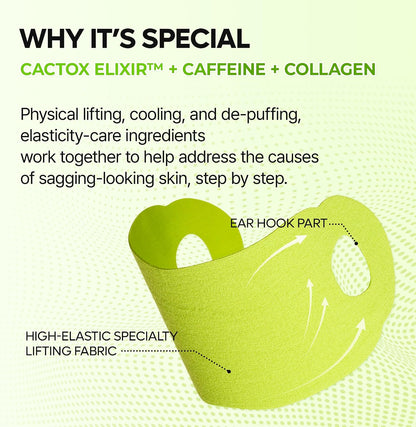 Cactox V-Lifting Mewing Band with Cactus Extract for Cooling, Puffiness Reduction, and Pore Tightening for Enhanced Skin Repair