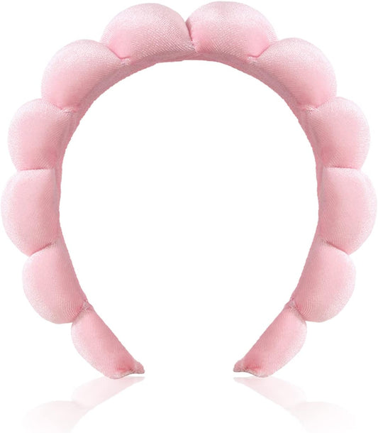 Puffy Spa Makeup Headband – Soft Absorbent Skincare Wrap
