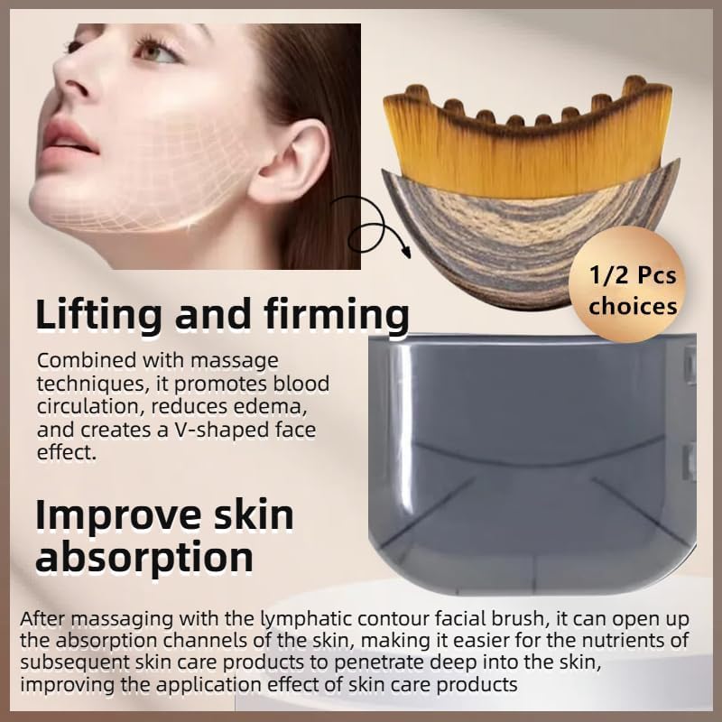 Lymphatic Drainage Face Brush Set – Jawline Lift & Sculpt