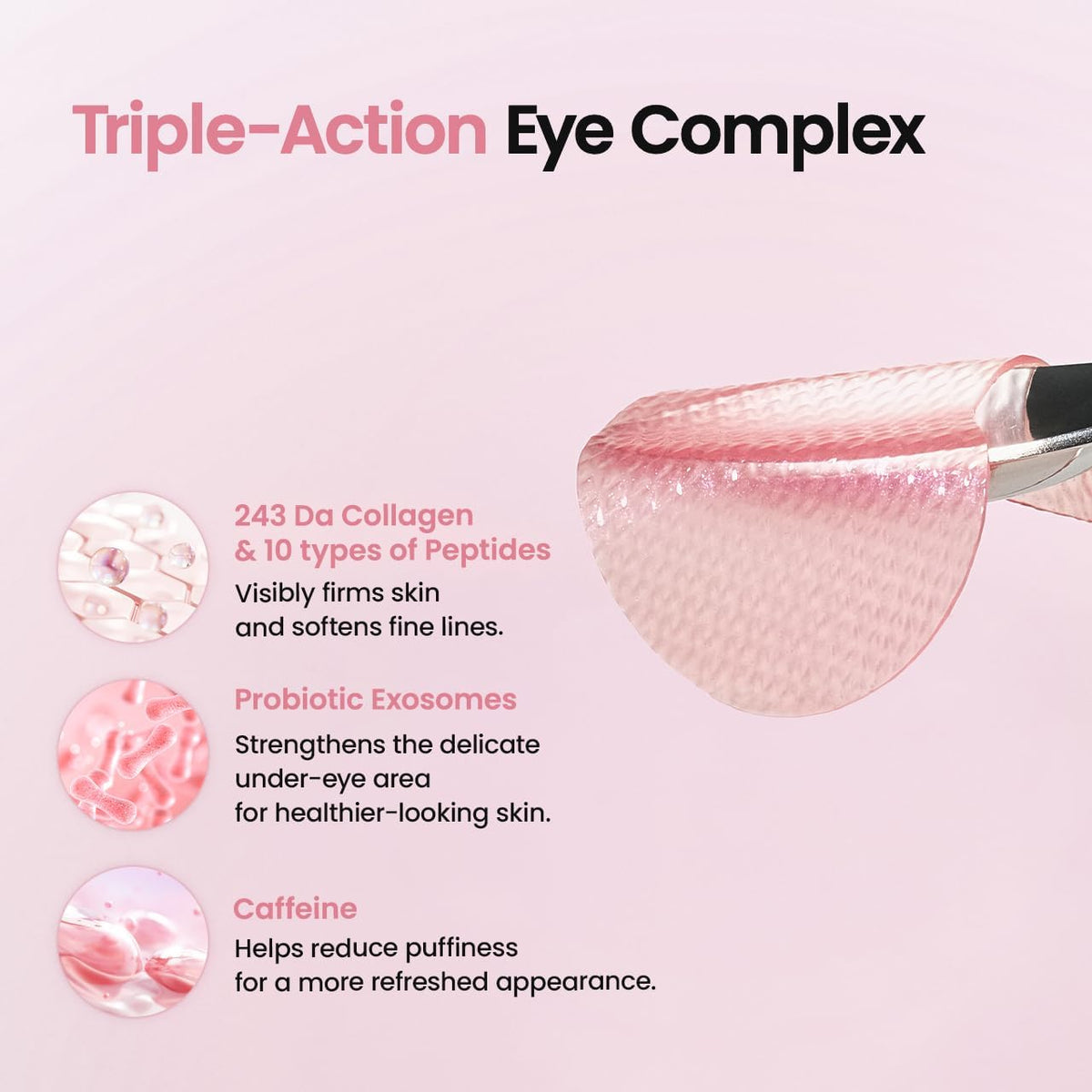 Collagen Peptide Hydrogel Eye Patches – 60 Count