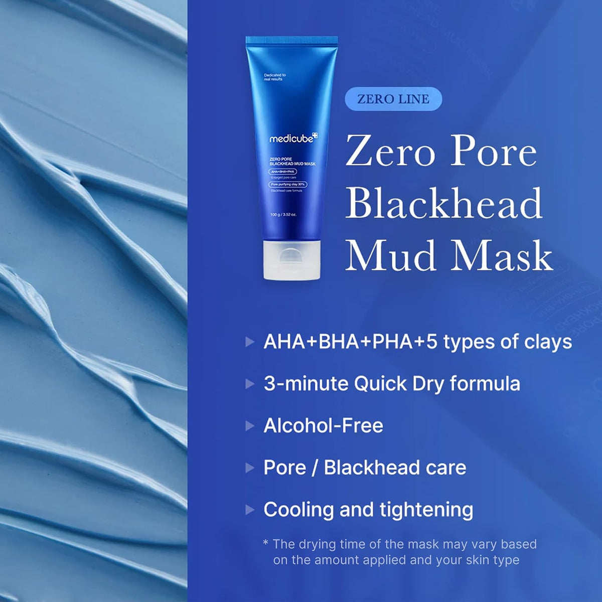 Zero Pore Blackhead Mud Mask – 3-Min Pore Cleanse