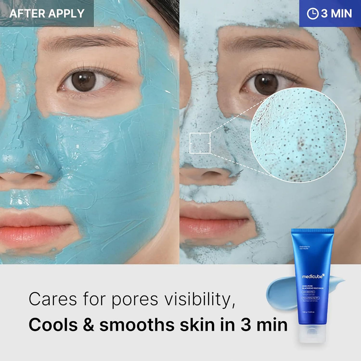 Zero Pore Blackhead Mud Mask – 3-Min Pore Cleanse
