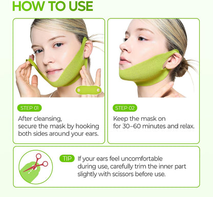 Cactox V-Lifting Mewing Band with Cactus Extract for Cooling, Puffiness Reduction, and Pore Tightening for Enhanced Skin Repair